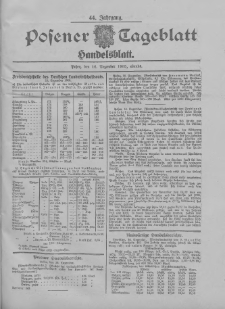 Posener Tageblatt. Handelsblatt 1905.12.16 Jg.44