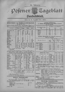 Posener Tageblatt. Handelsblatt 1905.12.20 Jg.44
