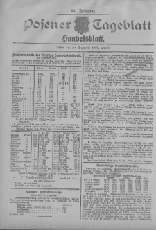 Posener Tageblatt. Handelsblatt 1905.12.23 Jg.44