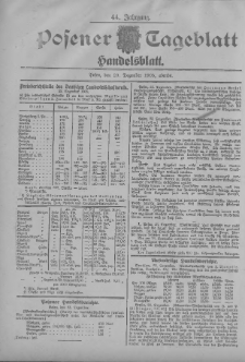 Posener Tageblatt. Handelsblatt 1905.12.23 Jg.44