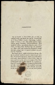 [List w sprawie Wspomnienia historycznego na łamach "Nowej Polski". Inc.: "Chociaż wszystko, co "Nowa Polska" gada, na żadną nie zasługuje uwagę..."]