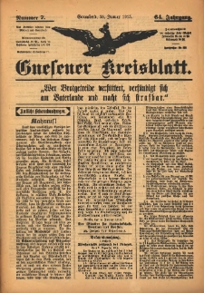 Gnesener Kreisblatt 1915.01.23 Jg.64 Nr7