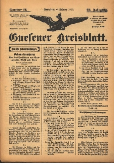 Gnesener Kreisblatt 1915.02.06 Jg.64 Nr11