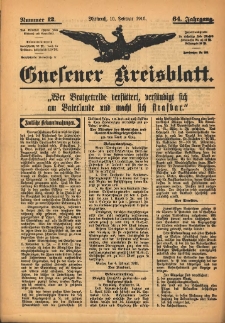 Gnesener Kreisblatt 1915.02.10 Jg.64 Nr12