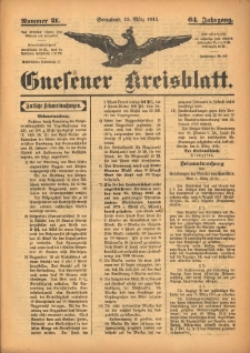 Gnesener Kreisblatt 1915.03.13 Jg.64 Nr21