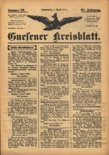 Gnesener Kreisblatt 1915.04.03 Jg.64 Nr27