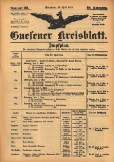 Gnesener Kreisblatt 1915.04.24 Jg.64 Nr32