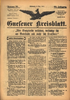 Gnesener Kreisblatt 1915.05.05 Jg.64 Nr35