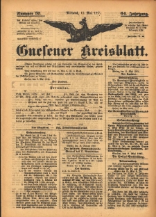 Gnesener Kreisblatt 1915.05.12 Jg.64 Nr37