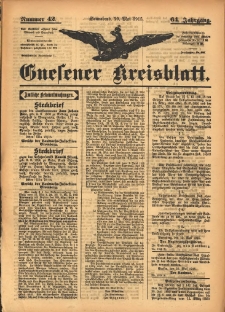 Gnesener Kreisblatt 1915.05.29 Jg.64 Nr42