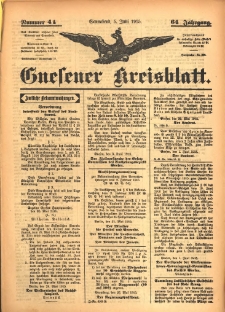 Gnesener Kreisblatt 1915.06.05 Jg.64 Nr44