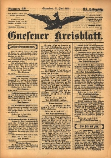 Gnesener Kreisblatt 1915.06.19 Jg.64 Nr48