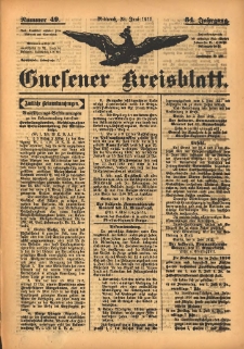 Gnesener Kreisblatt 1915.06.23 Jg.64 Nr49