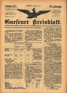 Gnesener Kreisblatt 1915.07.14 Jg.64 Nr55