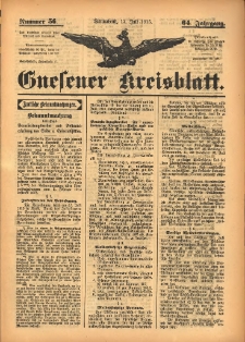 Gnesener Kreisblatt 1915.07.17 Jg.64 Nr56