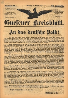 Gnesener Kreisblatt 1915.08.04 Jg.64 Nr61