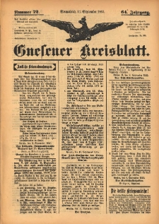 Gnesener Kreisblatt 1915.09.11 Jg.64 Nr72