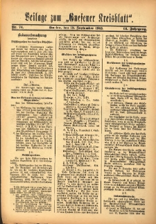 Beilage zum "Gnesener Kreisblatt" 1915.09.18 Jg.64 Nr74