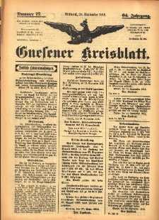 Gnesener Kreisblatt 1915.09.29 Jg.64 Nr77