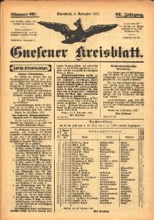 Gnesener Kreisblatt 1915.11.06 Jg.64 Nr88