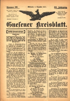 Gnesener Kreisblatt 1915.12.01 Jg.64 Nr95