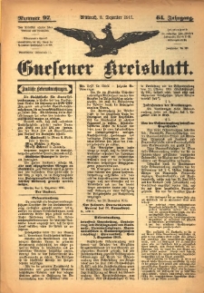 Gnesener Kreisblatt 1915.12.08 Jg.64 Nr97