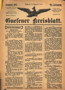 Gnesener Kreisblatt 1915.12.29 Jg.64 Nr103