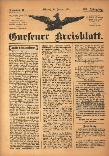 Gnesener Kreisblatt 1916.01.19 Jg.65 Nr6