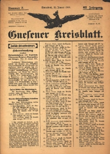 Gnesener Kreisblatt 1916.01.22 Jg.65 Nr7