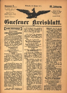 Gnesener Kreisblatt 1916.01.26 Jg.65 Nr8