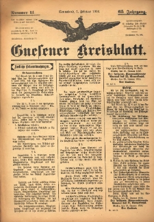 Gnesener Kreisblatt 1916.02.05 Jg.65 Nr11