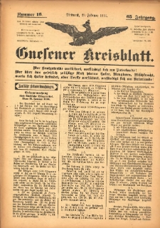 Gnesener Kreisblatt 1916. 02.23Jg.65 Nr16
