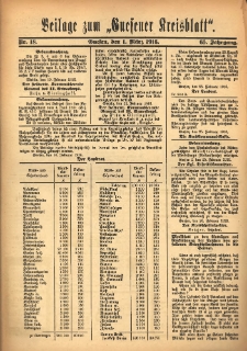 Beilage zum "Gnesener Kreisblatt" 1916.03.01 Nr18