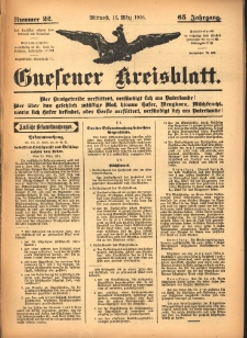 Gnesener Kreisblatt 1916.03.15 Jg.65 Nr22