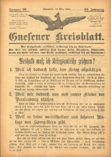 Gnesener Kreisblatt 1916.03.18 Jg.65 Nr23