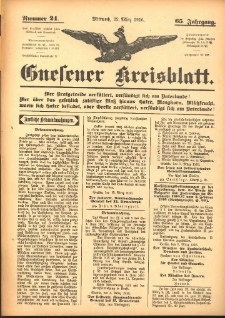 Gnesener Kreisblatt 1916.03.22 Jg.65 Nr24