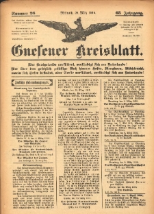 Gnesener Kreisblatt 1916.03.29 Jg.65 Nr26