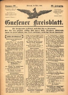 Gnesener Kreisblatt 1916.03.29 Jg.65 Nr26