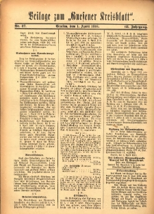 Beilage zum „Gnesener Kreisblatt” 1916.04.01 Nr27
