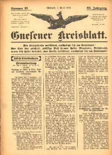 Gnesener Kreisblatt 1916.04.05 Jg.65 Nr28