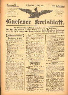 Gnesener Kreisblatt 1916.05.13 Jg.65 Nr39