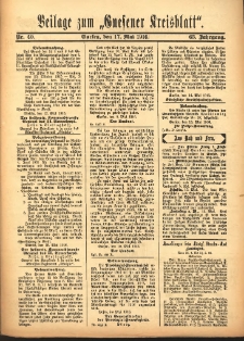 Beilage zum „Gnesener Kreisblatt” 1916.05.17 Nr40