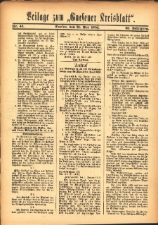 Beilage zum &bdquo;Gnesener Kreisblatt&rdquo; 1916.05.31 Nr44