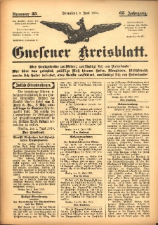 Gnesener Kreisblatt 1916.06.03 Jg.65 Nr45