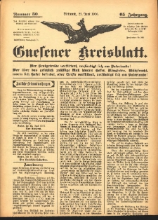 Gnesener Kreisblatt 1916.06.21 Jg.65 Nr50