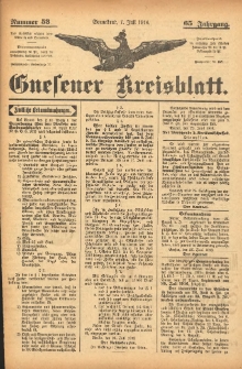 Gnesener Kreisblatt 1916.07.01 Jg.65 Nr53