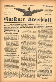 Gnesener Kreisblatt 1916.07.05 Jg.65 Nr54