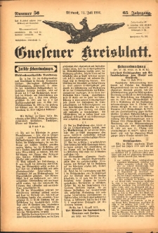 Gnesener Kreisblatt 1916.07.12 Jg.65 Nr56