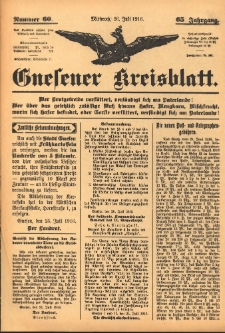 Gnesener Kreisblatt 1916.07.26 Jg.65 Nr60