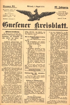 Gnesener Kreisblatt 1916.08.02 Jg.65 Nr62